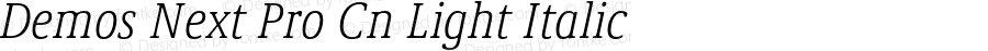 Demos Next Pro Cn Light Italic