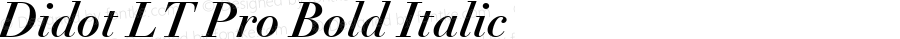 Didot LT Pro Bold Italic