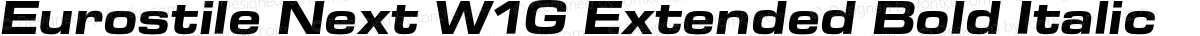 Eurostile Next W1G Extended Bold Italic