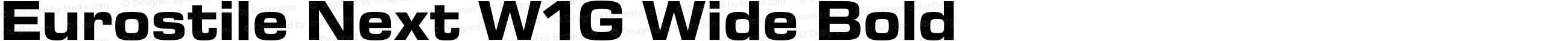 Eurostile Next W1G Wide Bold