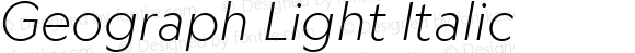Geograph Light Italic