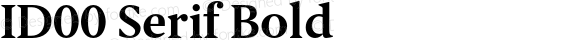 ID00 Serif Bold Version 1.002