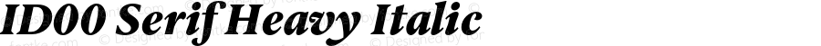 ID00 Serif Heavy Italic