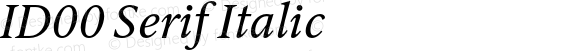 ID00 Serif Italic