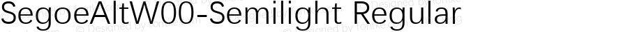 SegoeAltW00-Semilight Regular Version 1.00