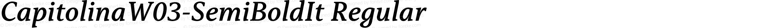 Capitolina W03 SemiBold Italic