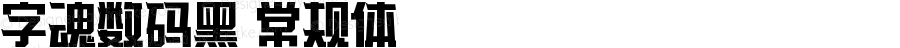 字魂数码黑 常规体 