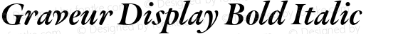 Graveur Display Bold Italic