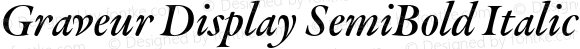 Graveur Display SemiBold Italic