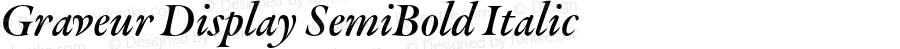 Graveur Display SemiBold Italic