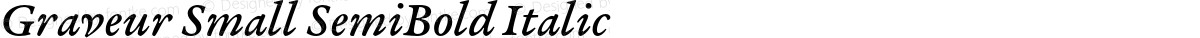 Graveur Small SemiBold Italic