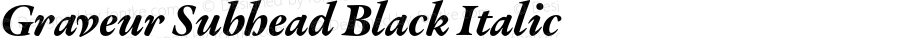 Graveur Subhead Black Italic