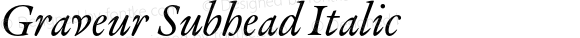 Graveur Subhead Italic