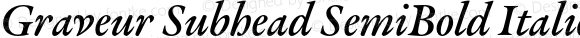 Graveur Subhead SemiBold Italic