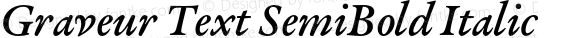 Graveur Text SemiBold Italic