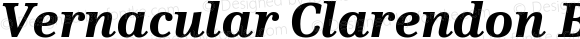 Vernacular Clarendon Black Italic