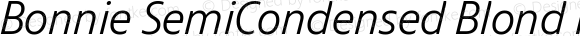 Bonnie SemiCondensed Blond Italic