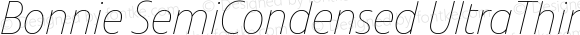 Bonnie SemiCondensed UltraThin Italic