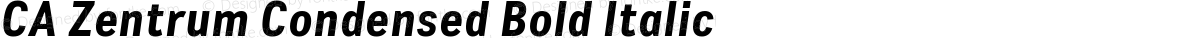 CA Zentrum Condensed Bold Italic