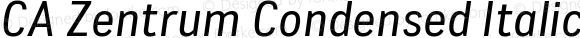 CA Zentrum Condensed Italic