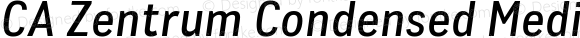CA Zentrum Condensed Medium Italic