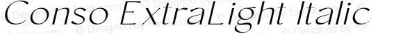 Conso ExtraLight Italic