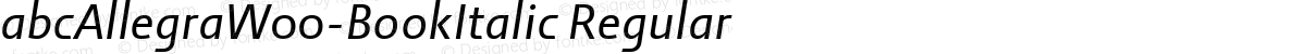 abcAllegraW00-BookItalic Regular