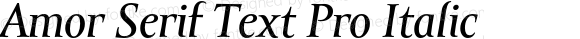 Amor Serif Text Pro Italic Version 001.000