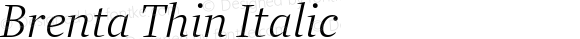 Brenta Thin Italic