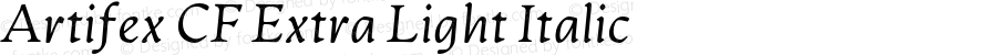 ArtifexCF-ExtraLightItalic