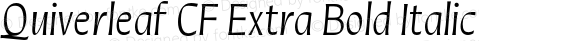 Quiverleaf CF Extra Bold Italic