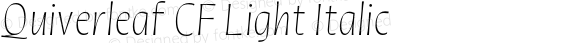 Quiverleaf CF Light Italic