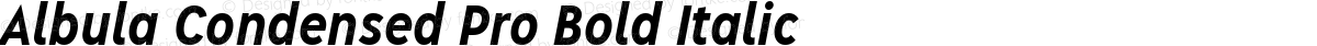 Albula Condensed Pro Bold Italic