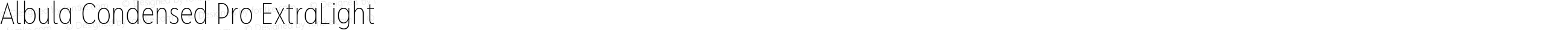 Albula Condensed Pro ExtraLight