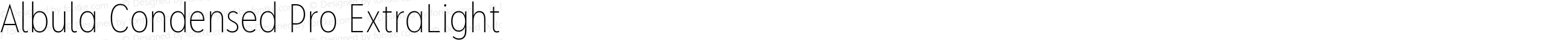 Albula Condensed Pro ExtraLight