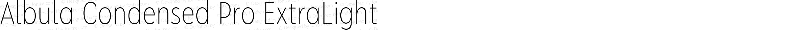 Albula Condensed Pro ExtraLight