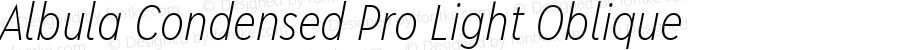 Albula Condensed Pro Light Oblique