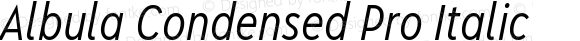 Albula Condensed Pro Italic