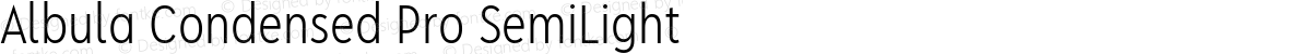 Albula Condensed Pro SemiLight