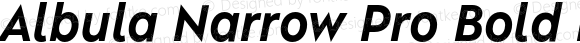 Albula Narrow Pro Bold Italic