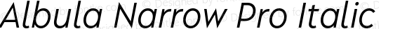 Albula Narrow Pro Italic