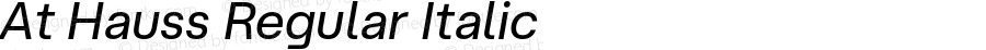 At Hauss Regular Italic