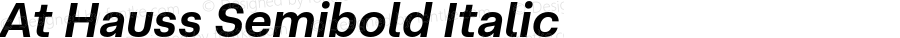At Hauss Semibold Italic