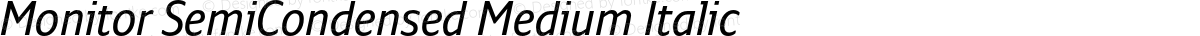 Monitor SemiCondensed Medium Italic
