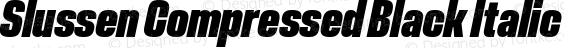 Slussen Compressed Black Italic