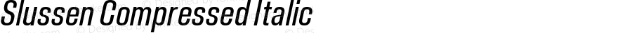 Slussen Compressed Italic