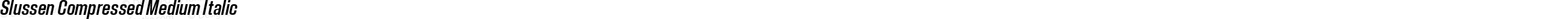 Slussen Compressed Medium Italic