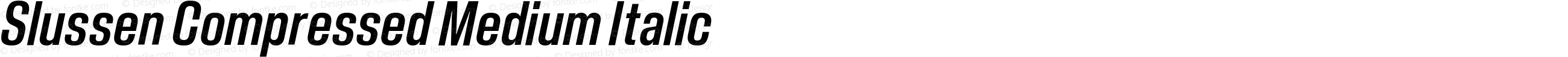 Slussen Compressed Medium Italic