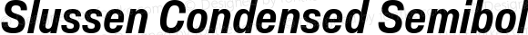 Slussen Condensed Semibold Italic