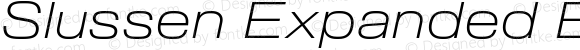 Slussen Expanded Extralight Italic